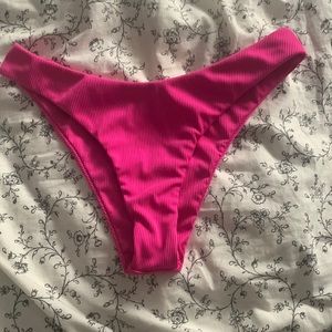 medium waisted hot pink bikini bottom